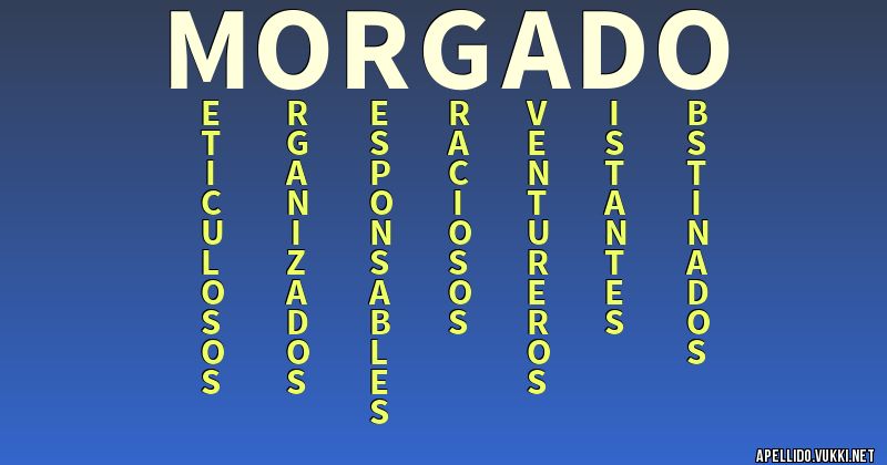 Significado del apellido morgado - Significados de los apellidos