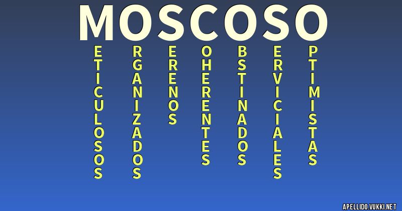 Significado del apellido moscoso