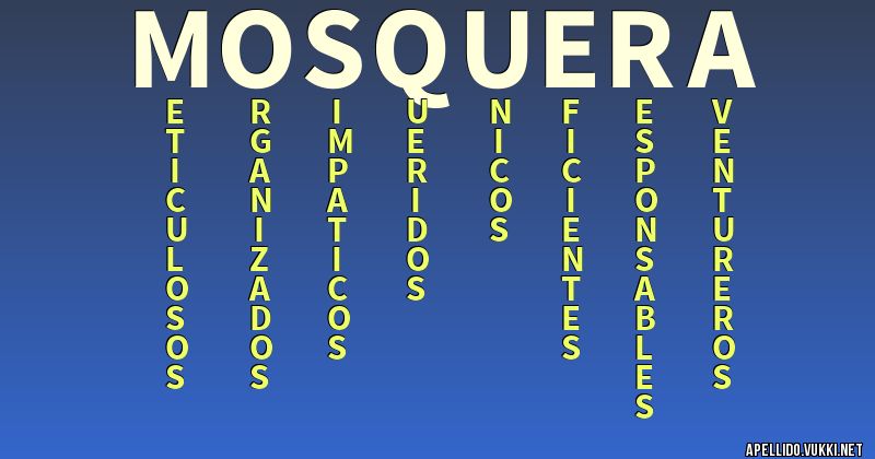 Significado del apellido mosquera - Significados de los apellidos