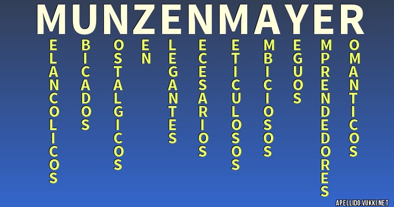 Significado del apellido munzenmayer