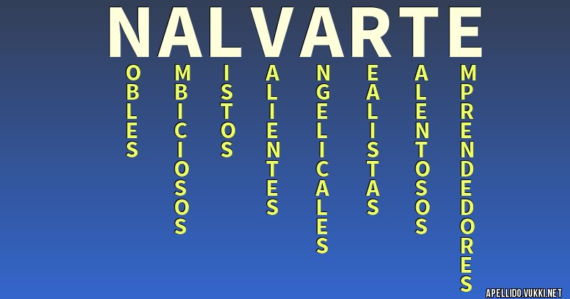 Significado del apellido nalvarte