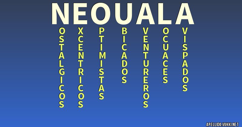 Significado del apellido neouala