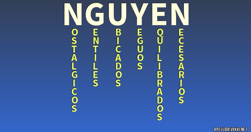 Significado Del Apellido Nguyen Significados De Los Apellidos