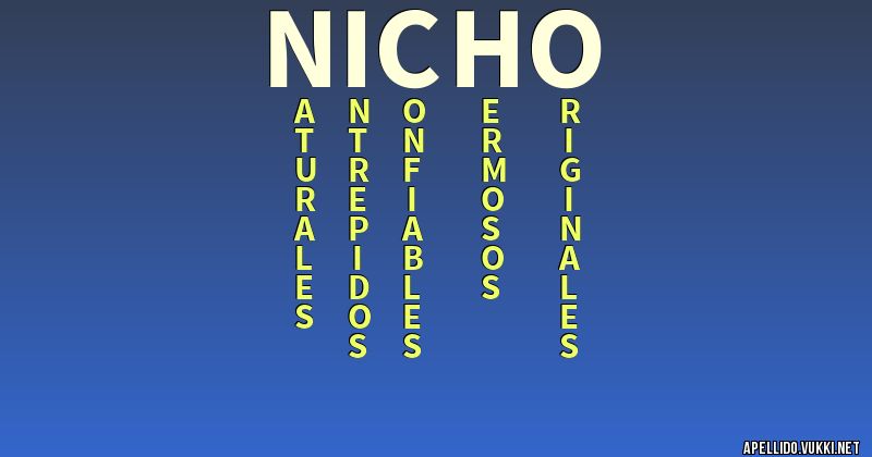 Significado del apellido nicho