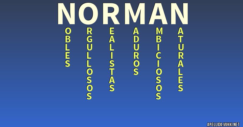 Significado del apellido norman