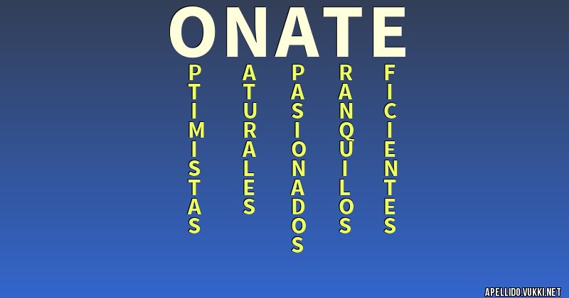 Significado del apellido oñate