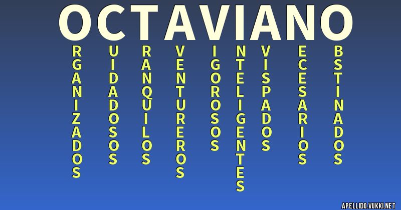 Significado del apellido octaviano