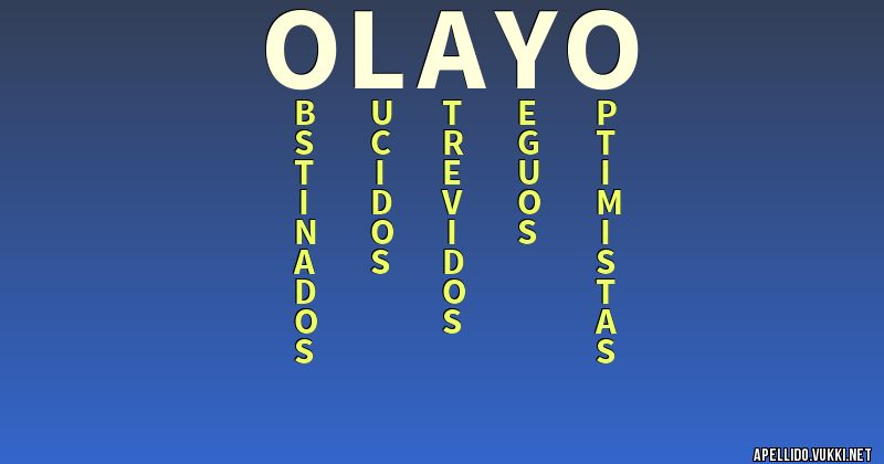 Significado del apellido olayo