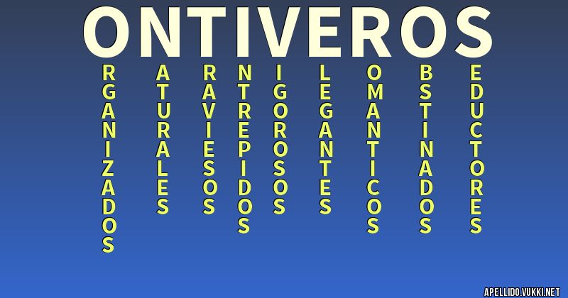 Significado del apellido ontiveros