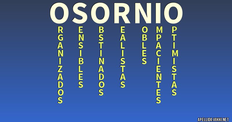 Significado del apellido osornio