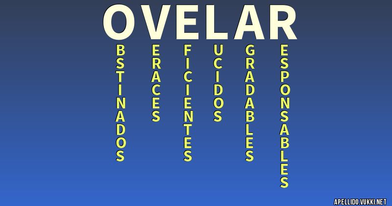 Significado del apellido ovelar