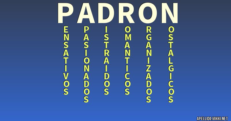 Significado del apellido padrón
