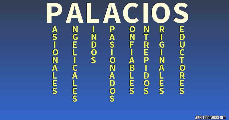 Significado del apellido palacios