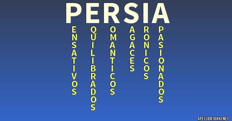 Significado del apellido persia