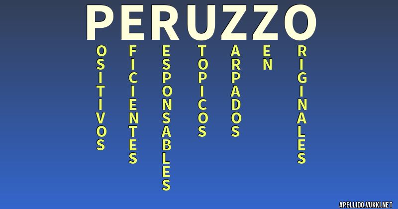 Significado del apellido peruzzo