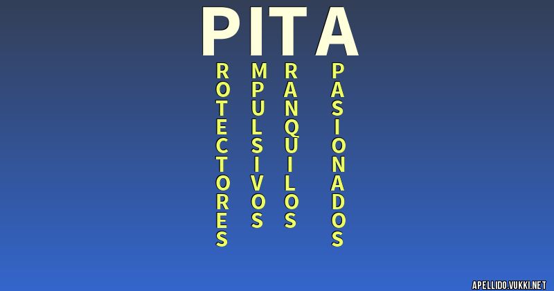 Significado del apellido pita