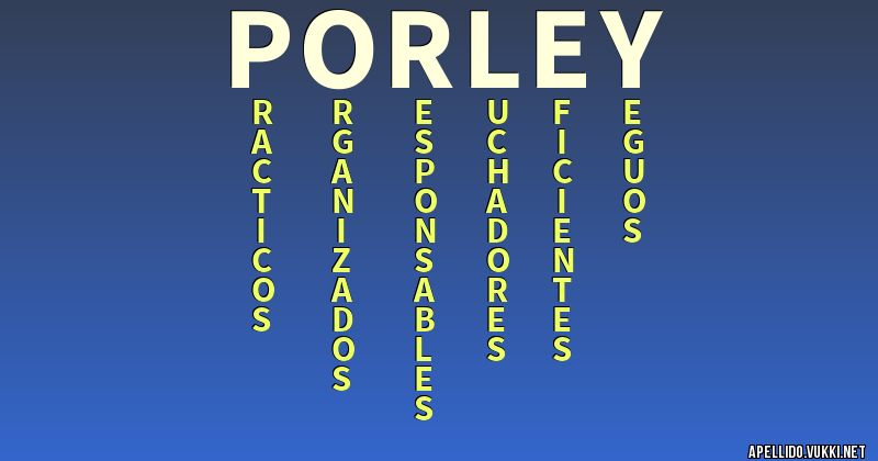 Significado del apellido porley
