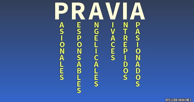 Significado del apellido pravia
