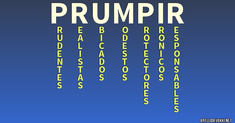 Significado del apellido prumpir