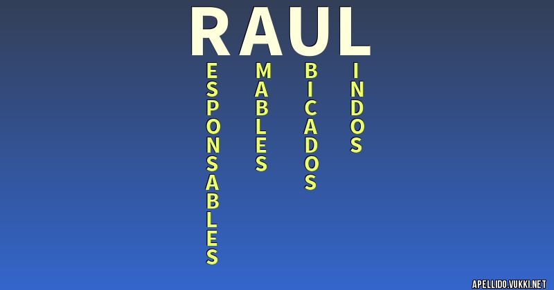 Significado del apellido raul