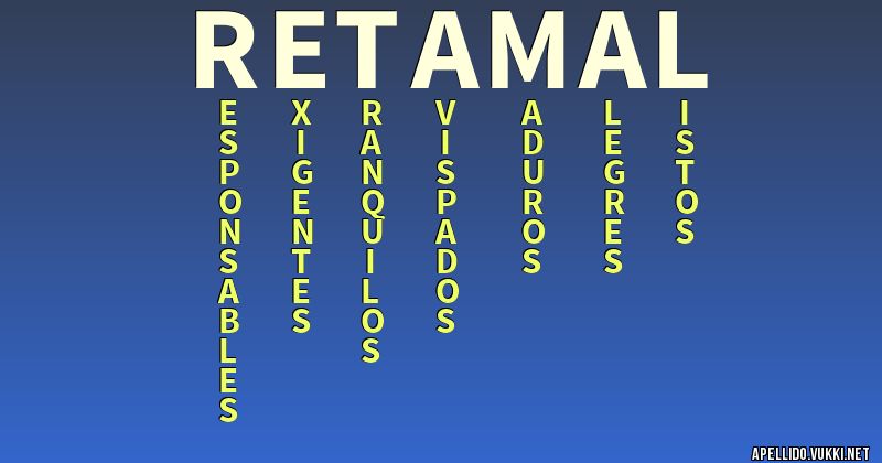 Significado del apellido retamal