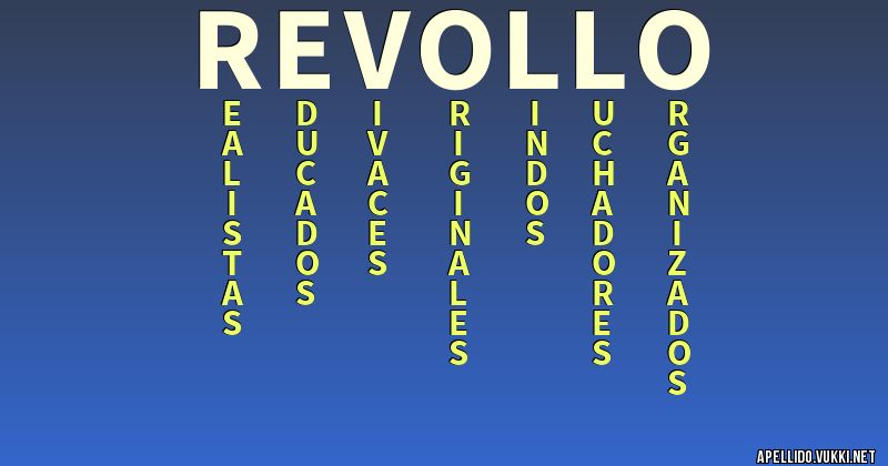 Significado del apellido revollo