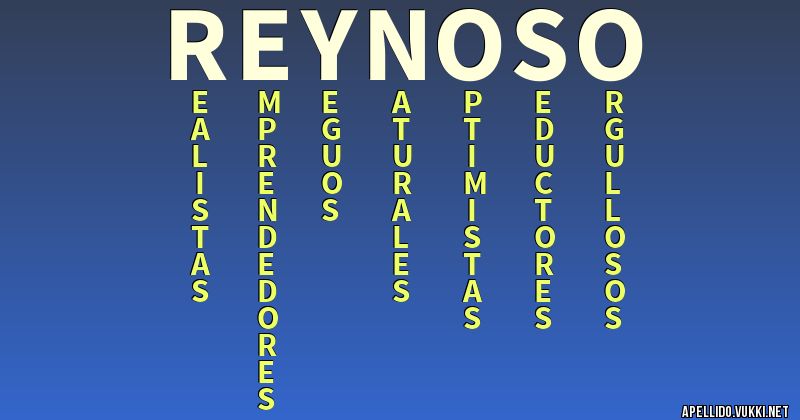 Significado del apellido reynoso