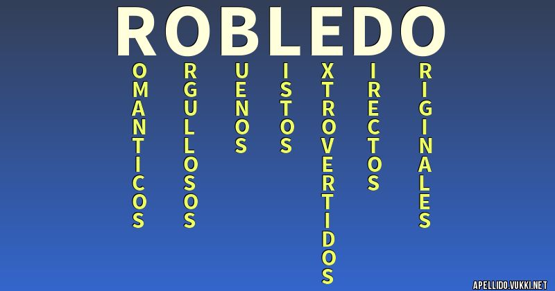 Significado del apellido robledo