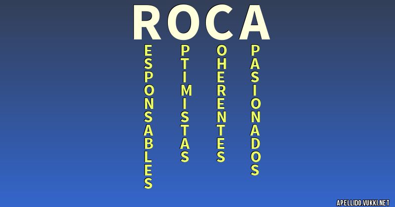 Significado del apellido roca Significados de los apellidos