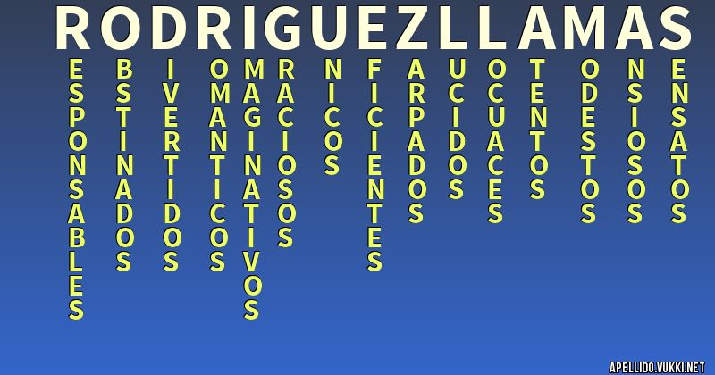 Significado del apellido rodriguez llamas Significados