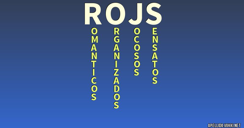 Significado del apellido rojs