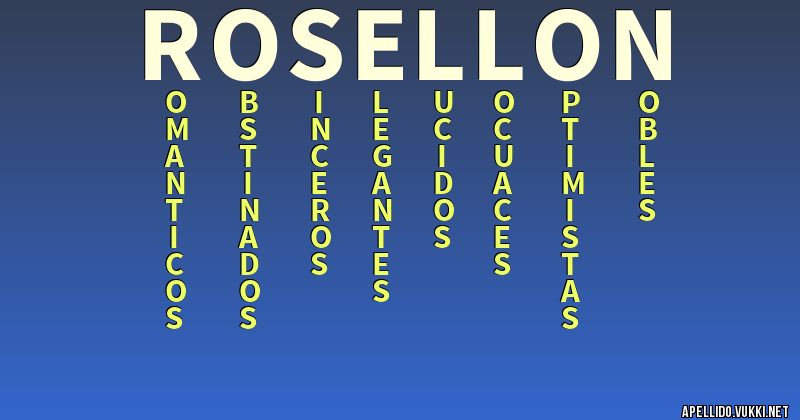 Significado del apellido rosellon Significados de los apellidos