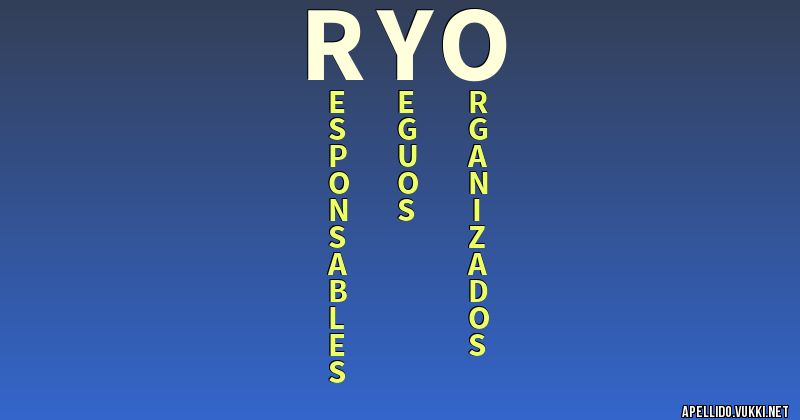 Significado del apellido ryo