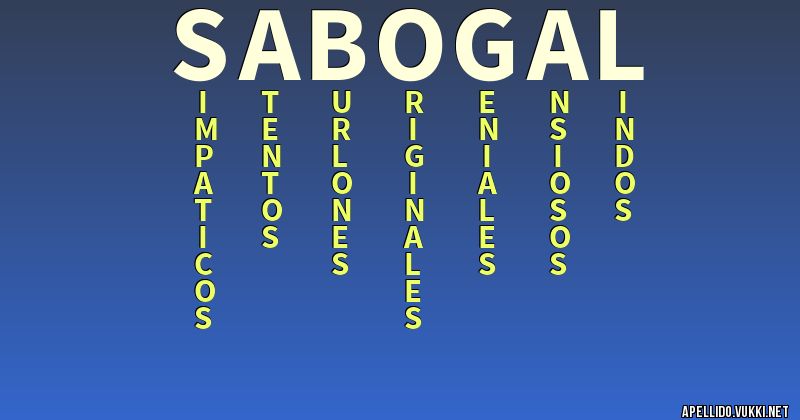 Significado del apellido sabogal