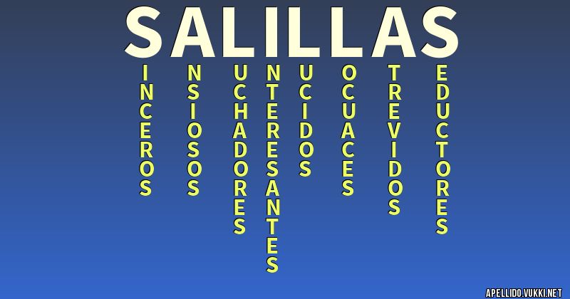 Significado del apellido salillas Significados de los apellidos