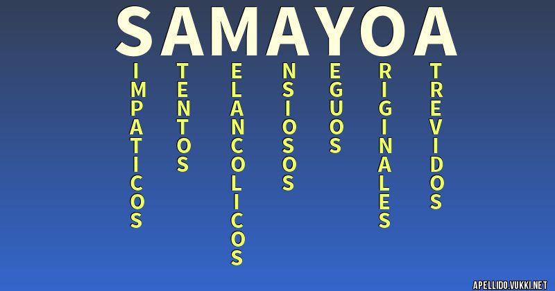 Significado del apellido samayoa