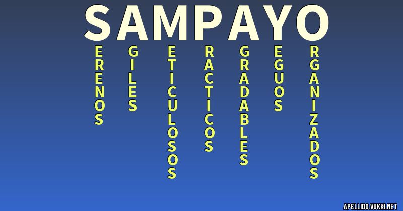 Significado del apellido sampayo