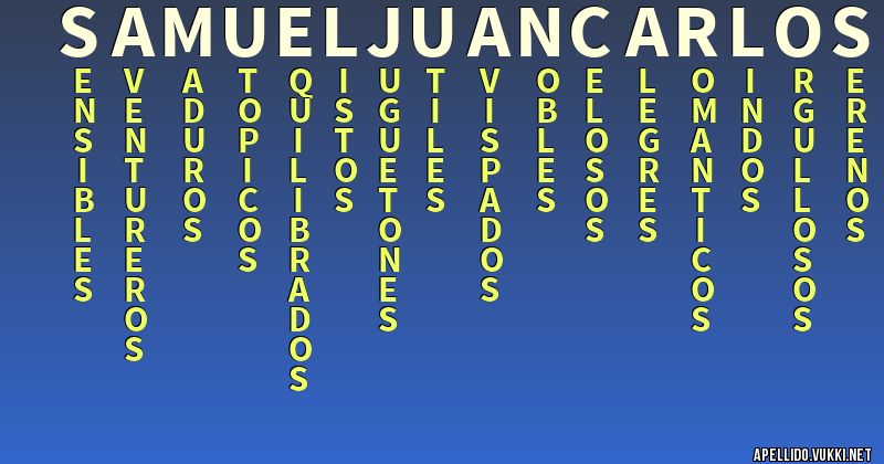 Significado del apellido samuel juancarlos