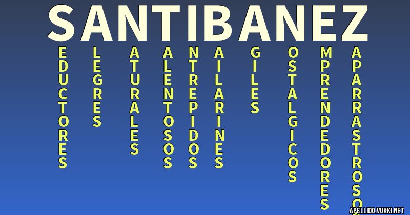 Significado del apellido santibáñez