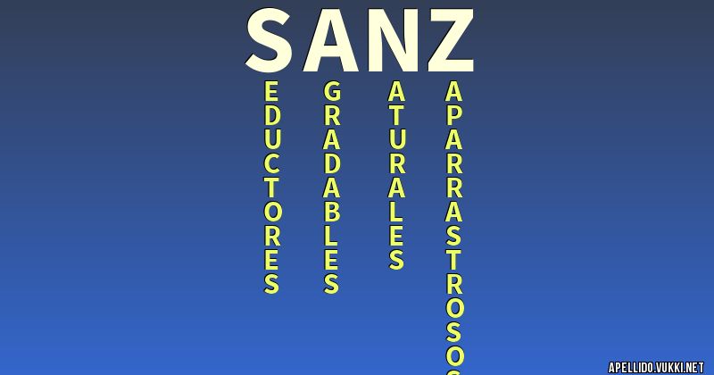 De Donde Viene El Apellido Sanz