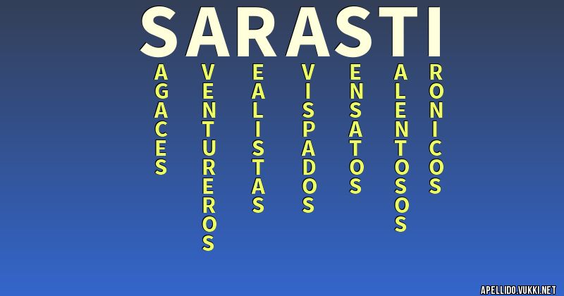 Significado del apellido sarasti