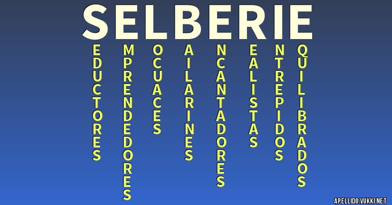 Significado del apellido selberie
