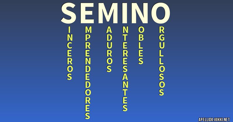 Significado del apellido semino