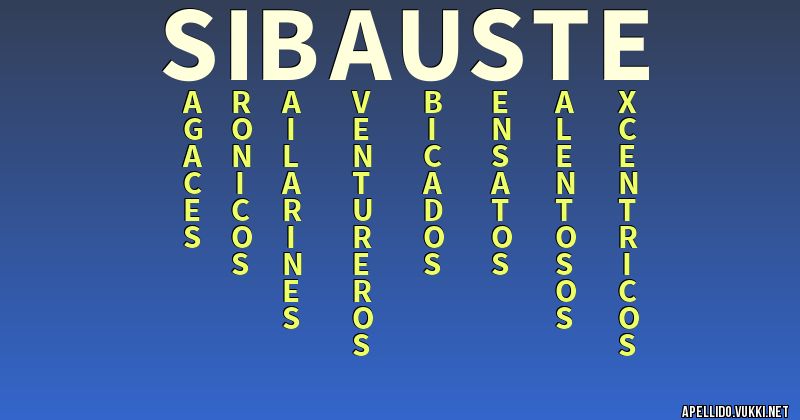 Significado del apellido sibauste