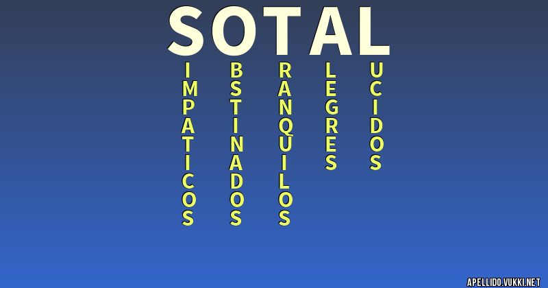 Significado del apellido sotal