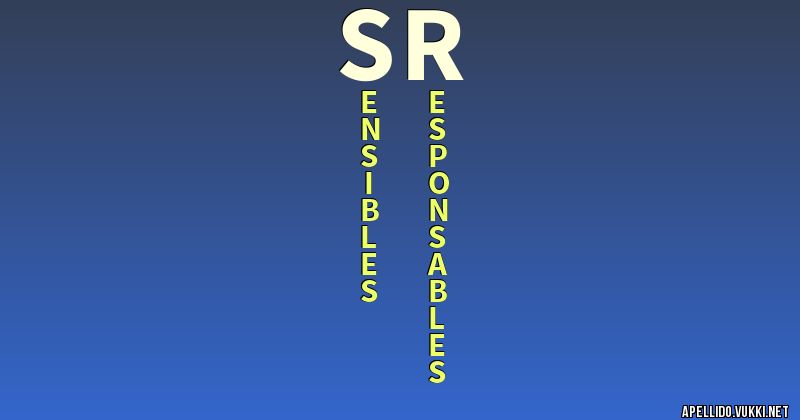 Significado del apellido sr - Significados de los apellidos