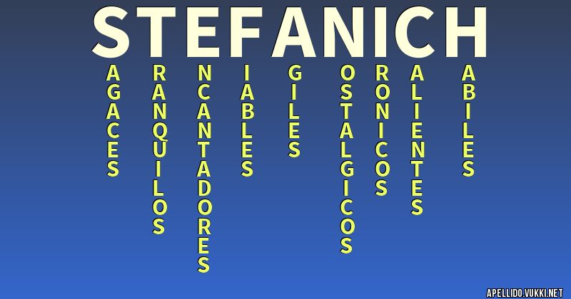 Significado del apellido stefanich