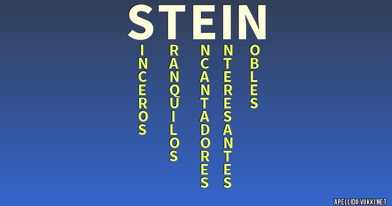 Significado del apellido stein