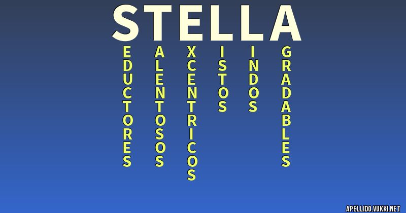 Significado del apellido stella