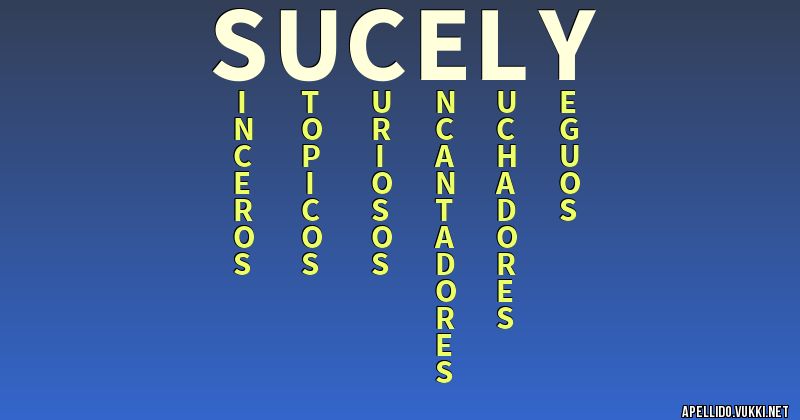 Significado del apellido sucely